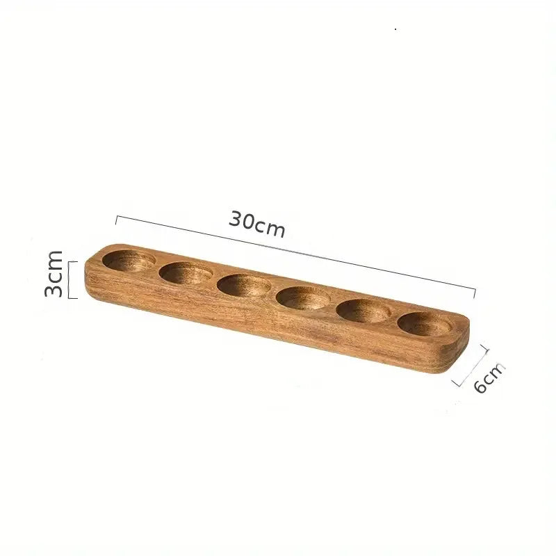 Wooden Egg Holder Rustic Egg Storage Rack