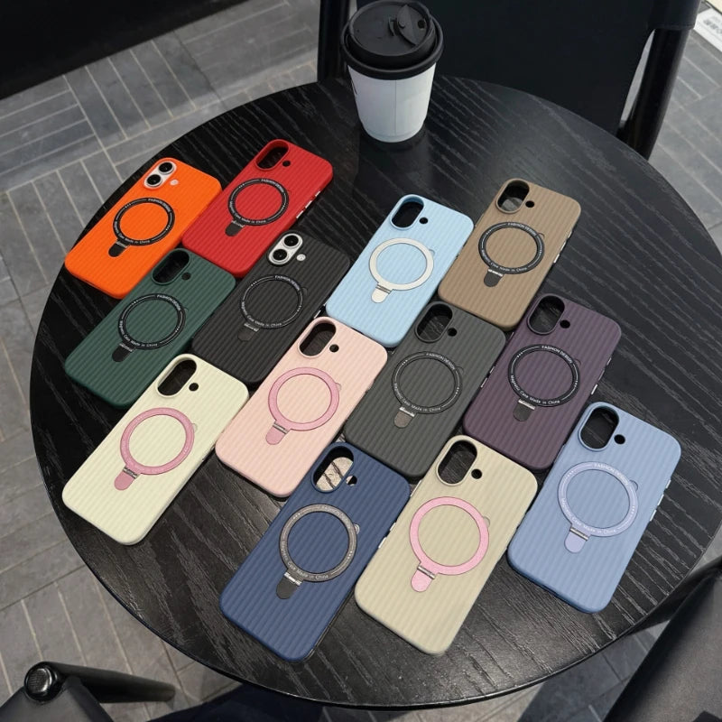 MagSafe Corrugated PC Case for iPhone 17 16 15 14 13 12  Pro Max