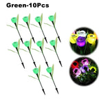 Solar Tulip Rose Flower Lights for Waterproof Garden Decor
