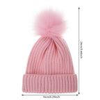 Big Pompom Baby Winter Hat Cute Knitted Beanie for Newborns