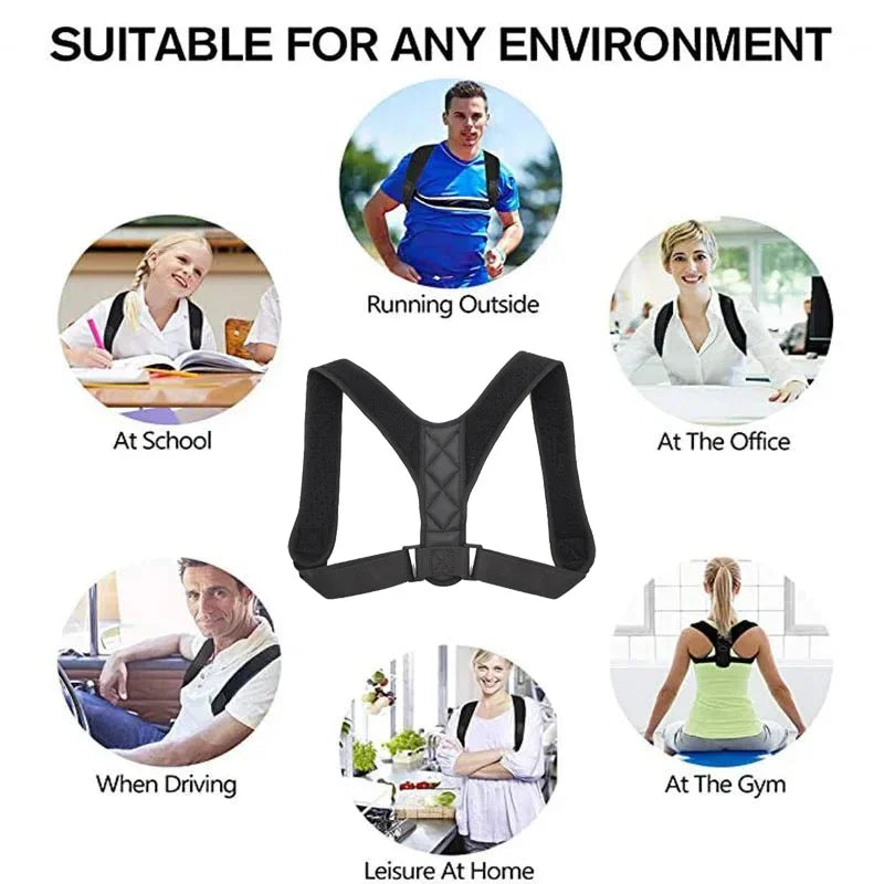 Sitting Posture Corrector Belt Straight Back Shoulder Support Aid