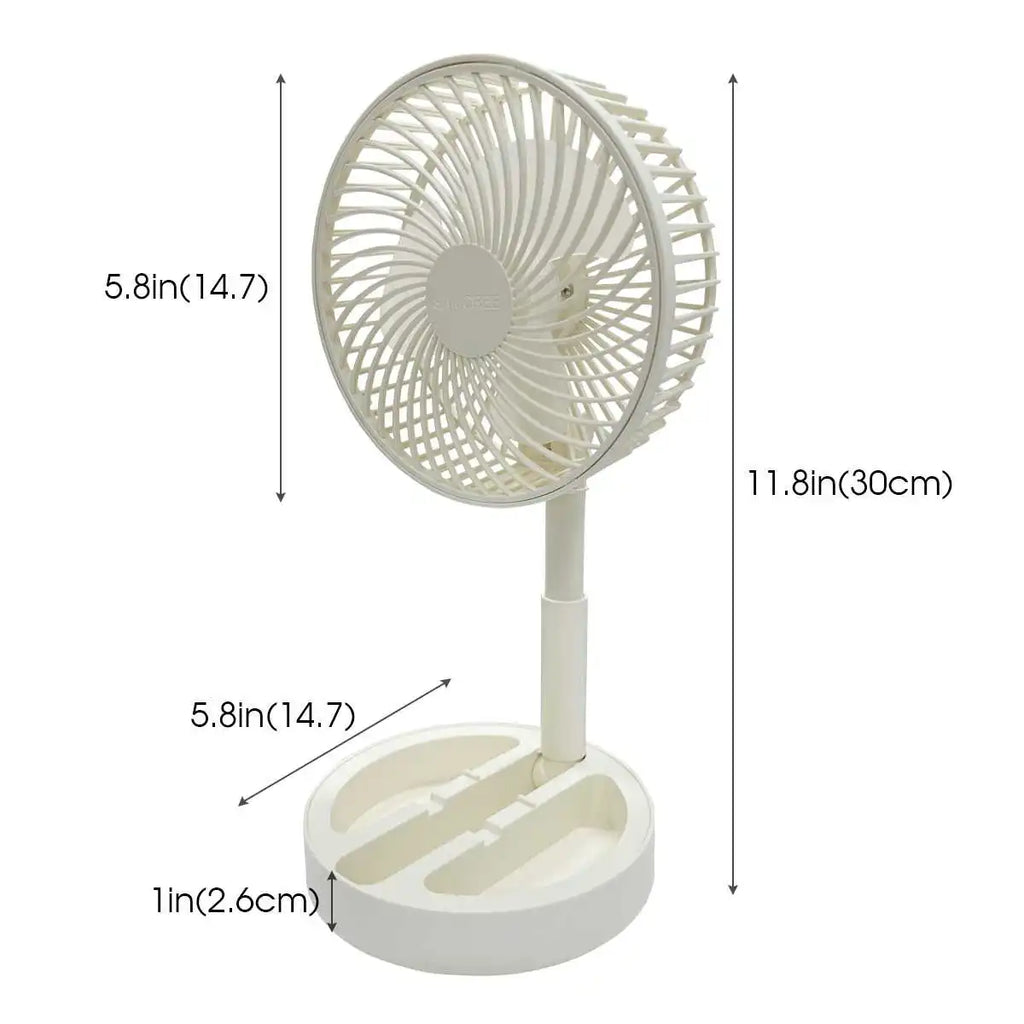 USB Plug-In Mini Fan UK Foldable Portable Cooling Desk Fan