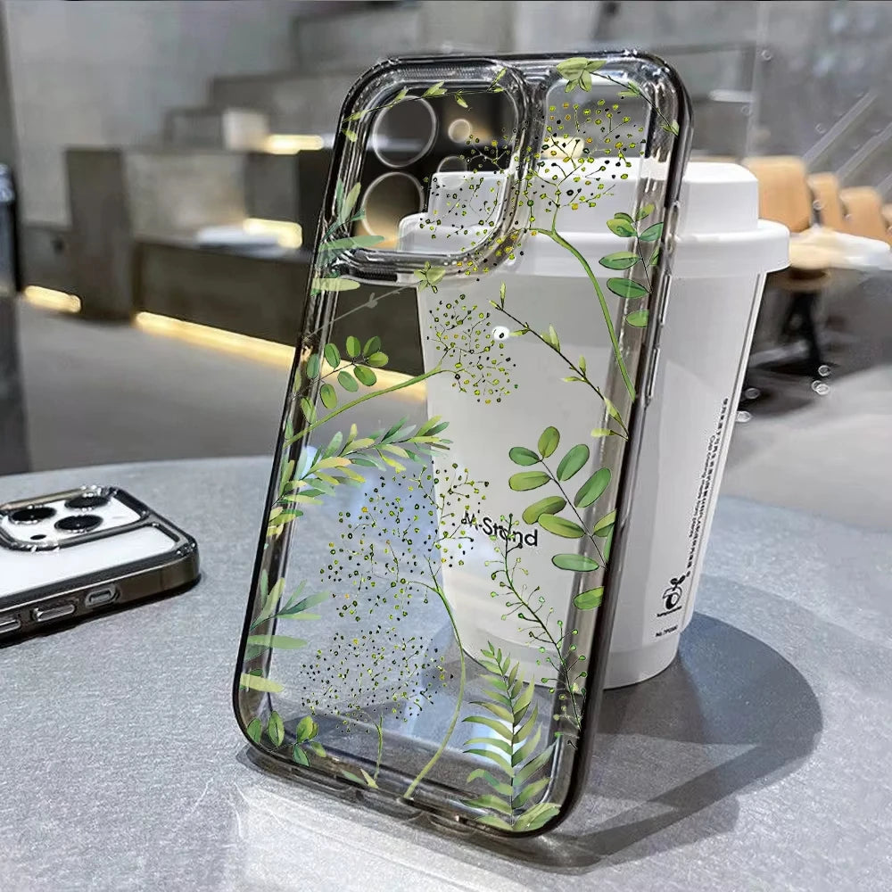 Flower Phone Case For iPhone 16 13 15 11 12 14 17 Pro Max Air 16E XS XR 7 8 SE Shockproof