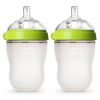 2 Pack BPA Free Baby Feeding Bottles Silicone Set