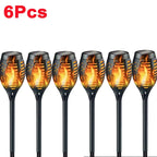 Solar Flame Torch Lights Waterproof Garden Décor