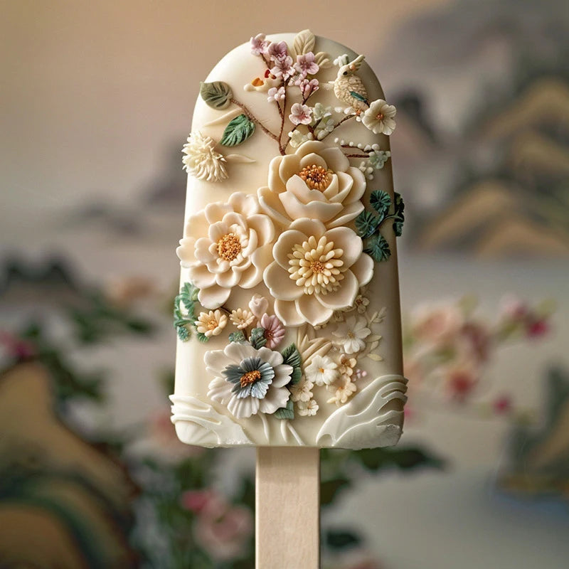 Silicone Flower Popsicle Mold – Easy Release Floral Ice Cream Maker