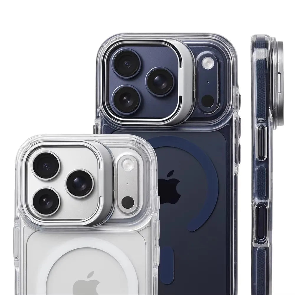 MagSafe Clear Bumper Stand Case for iPhone 12 13 14 15 16 17 Pro Max