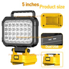 Cordless LED Work Light for DeWalt 20V Battery