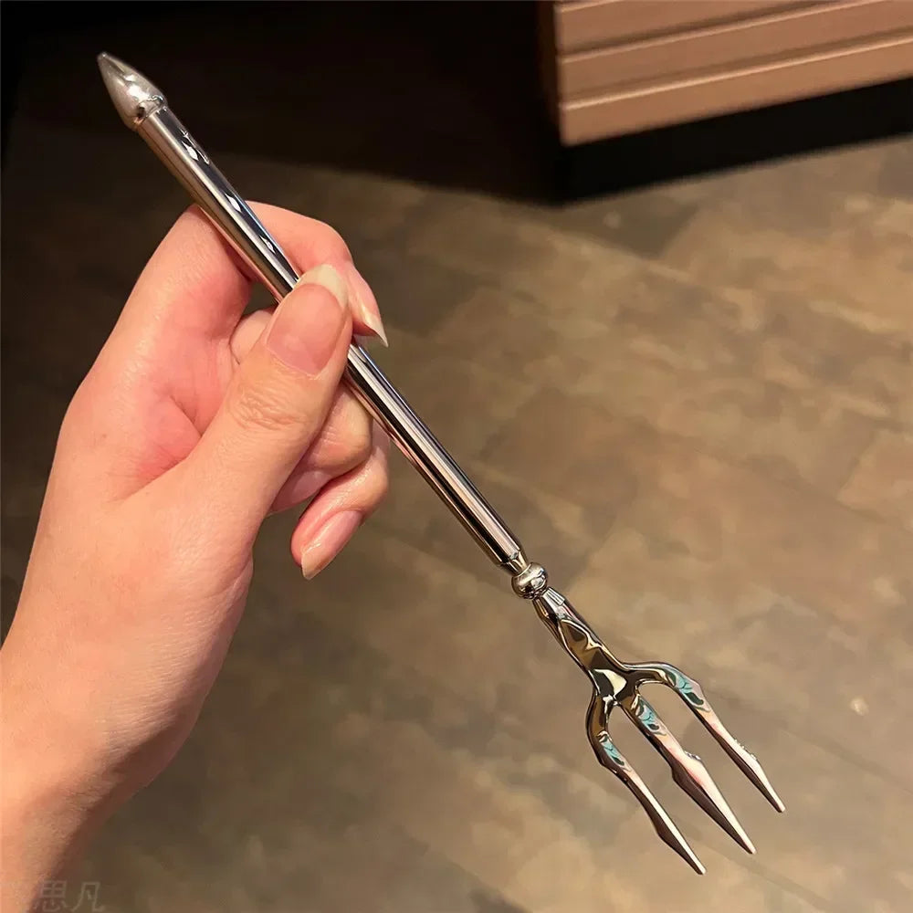 Stainless Steel Trident Fork Sea God Fruit & Dessert Pick Gift