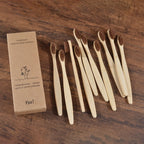 10PCS Bamboo Toothbrush Set Soft Charcoal Bristle Eco Dental Care