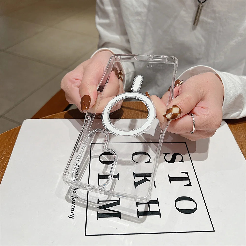 Clear Magnetic MagSafe Case for Samsung Galaxy S20 S21 S22 S23 S24 S25