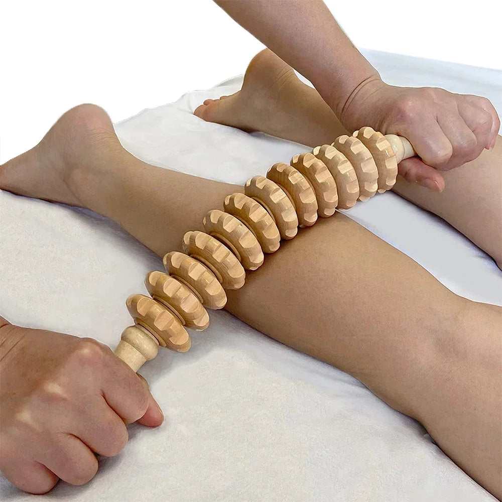 Wooden Fascia Massage Roller Body, Back & Leg Massager