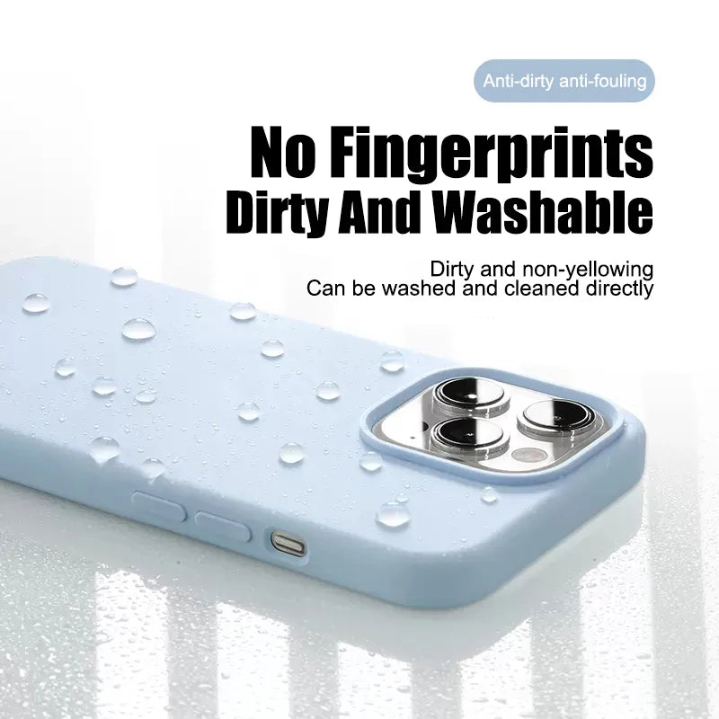 Luxury Liquid Silicone Shockproof Case for iPhone 11-16 Pro Max