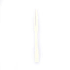 100PCS Bamboo Disposable Fruit Fork Set Wooden Dessert Party Forks