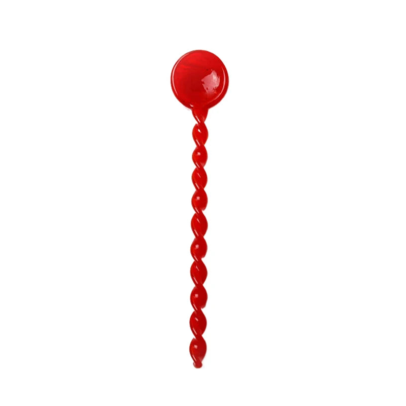 Colorful Glass Coffee Spoon – Long Handle Tea, Dessert & Ice Cream Spoon