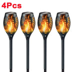 Solar Flame Torch Lights Waterproof Garden Décor