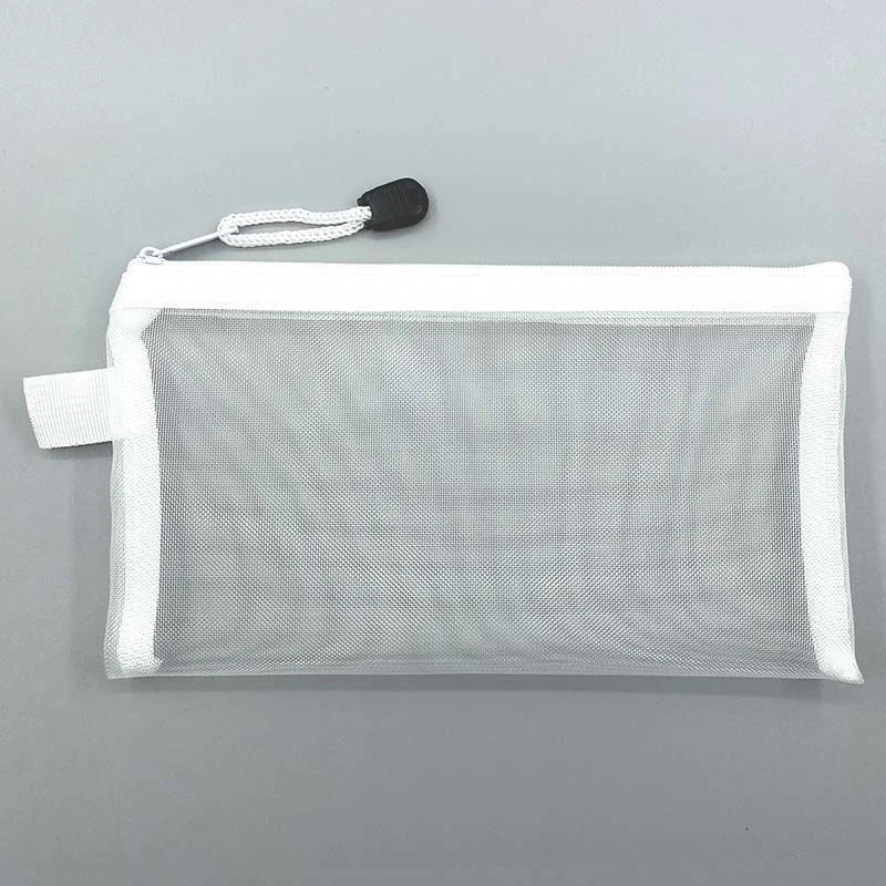 Clear Mesh Pencil Case Portable Standing Pen Holder Organizer