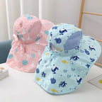 Kids UV Protection Sun Hat Large Brim Fisherman Cap