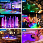 Submersible LED Pool Lights Waterproof RGB with Remote