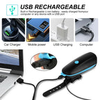 USB Rechargeable Bike Light with Horn Waterproof Headlight