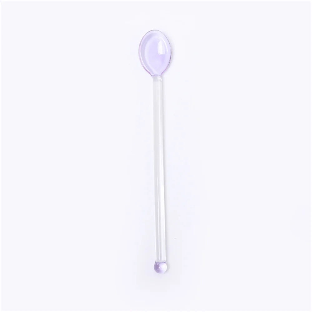 Glass Stirring Spoon Long Handle – Coffee, Milk Tea & Dessert Bar Tool