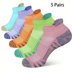 5 Pairs Men Ankle Socks Breathable Lightweight Casual Summer Trendy