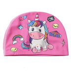 Kids Cartoon Swimming Cap Elastic Fabric Swim Hat