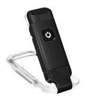 black clip on reading light model with flexible gooseneck and sturdy clamp for bedside reading