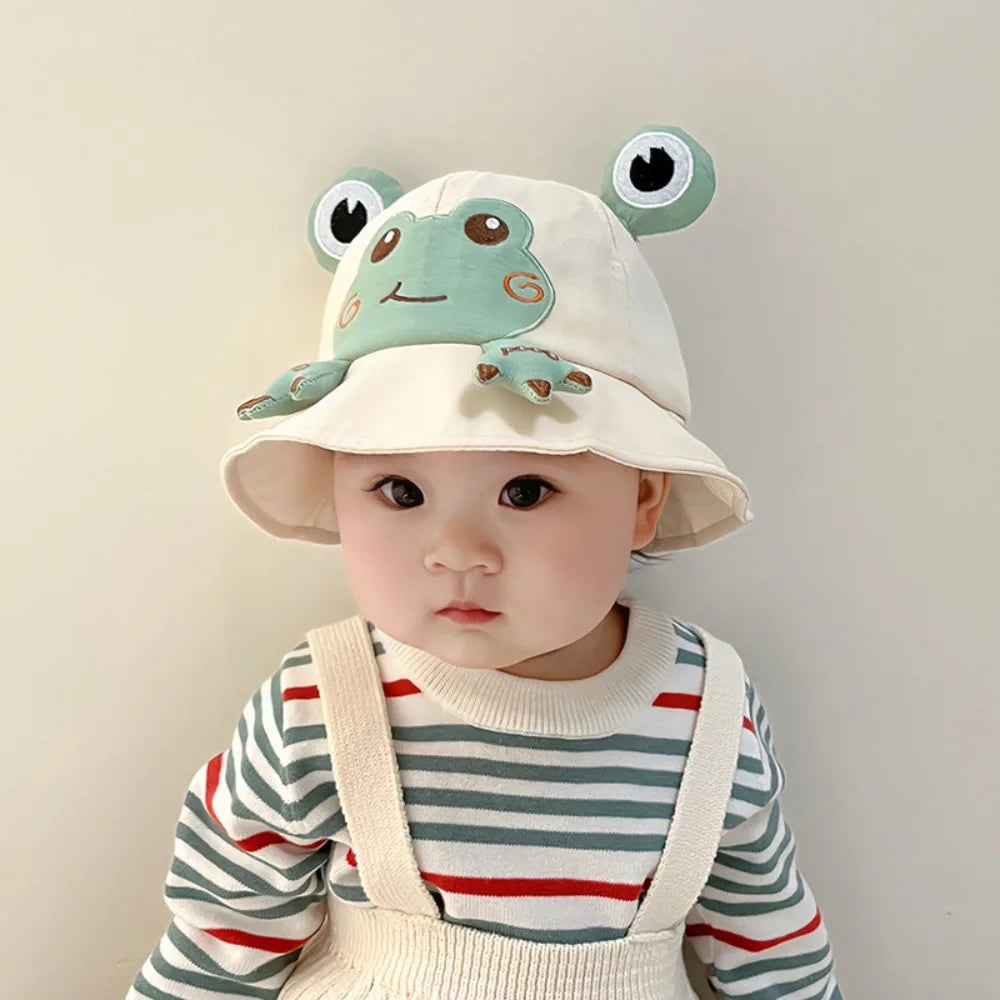 Korean Frog Bucket Hat Baby Sun Protection Summer Cap