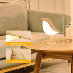 LED Touch Control Bird Lamp Rechargeable Bedside Light