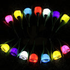Solar Tulip Rose Flower Lights for Waterproof Garden Decor