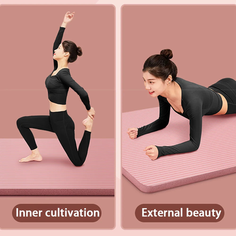 8mm NBR Yoga Mat Non Slip Thick Exercise Mat for Home Beginners