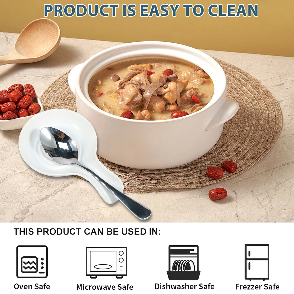 Large Ceramic Spoon Rest Dishwasher Safe Holder