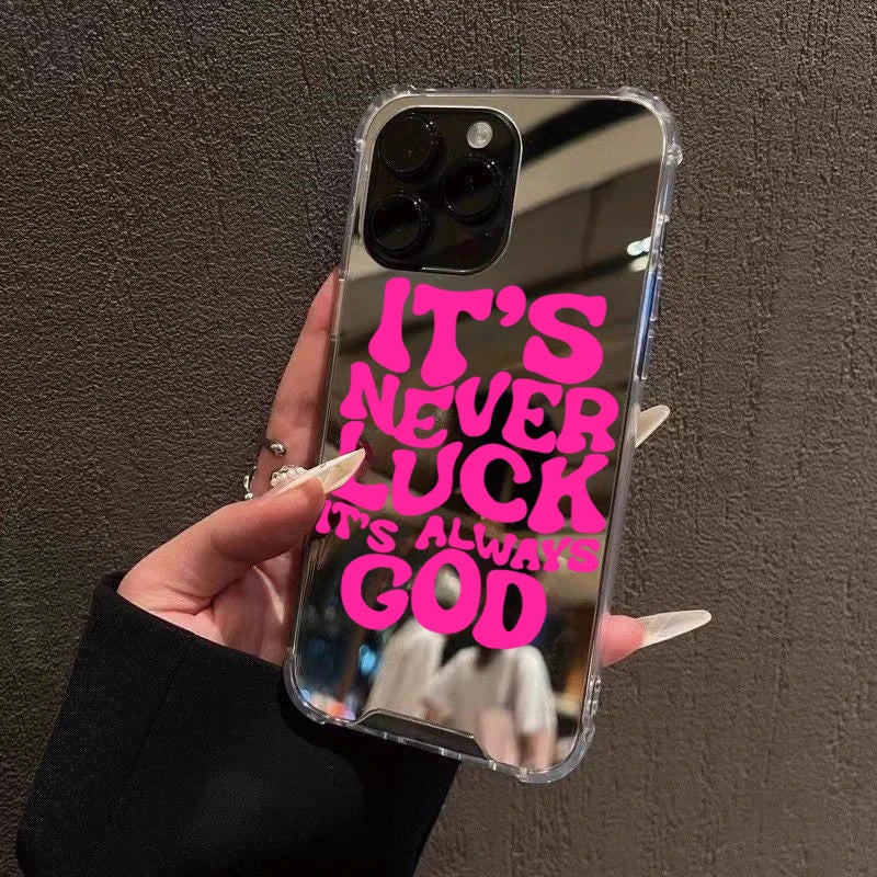 Graffiti Mirror Acrylic Case for iPhone 11 12 13 14 15 16 17 Pro Max