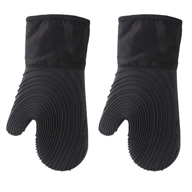 Silicone Oven Mitt Set – Waterproof Heat-Resistant Kitchen Gloves
