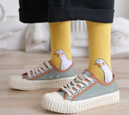Funny Crazy Goose Cotton Socks Animal Novelty Socks Men Women
