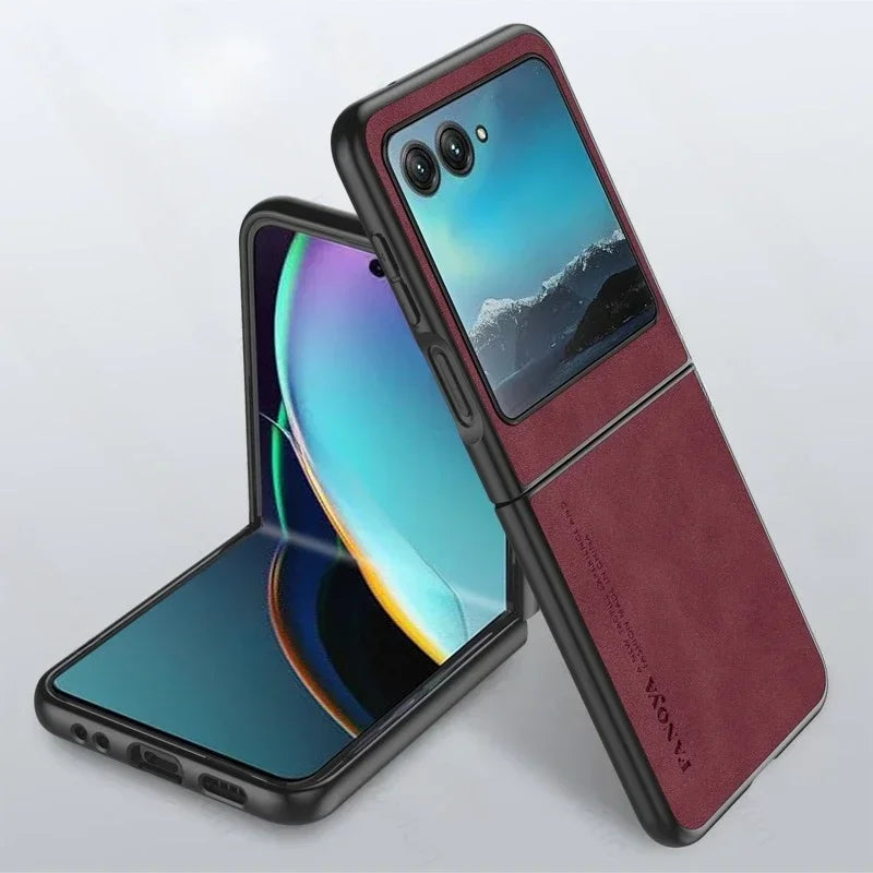 Premium Leather Shockproof Case for Motorola Razr 70 60 50 40 Ultra