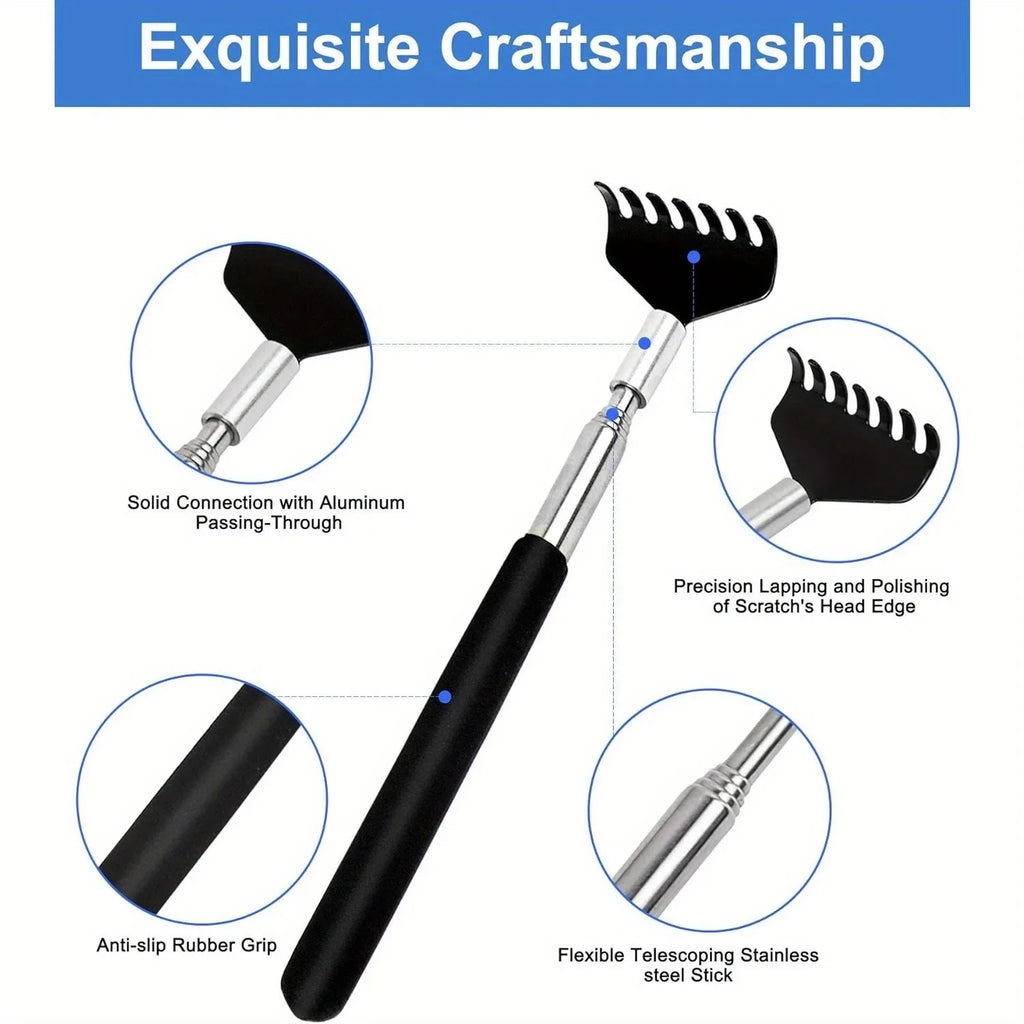 Extendable Metal Back Scratcher Portable Telescoping Hand Massager Gift