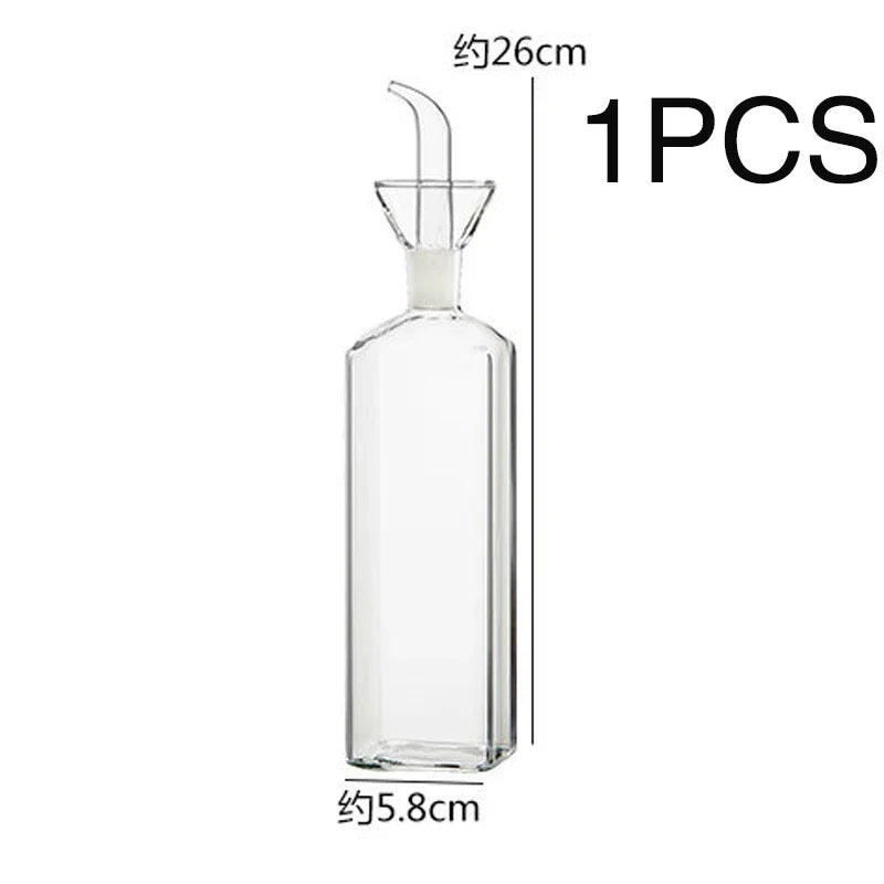High Borosilicate Glass Oil Pot Leakproof Oil & Vinegar Dispenser Bottle