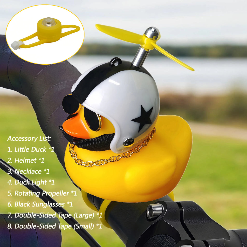 Yellow Duck Bicycle Bell Cute Cartoon Duck Bike Light Accessory