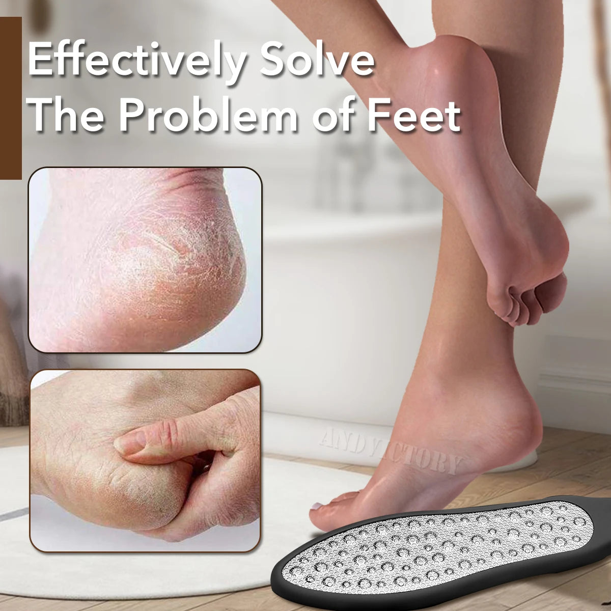 Double Sided Pedicure Foot File Callus Remover for Wet & Dry Feet