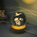 3D Jellyfish Crystal Ball LED Night Light Gift Lamp