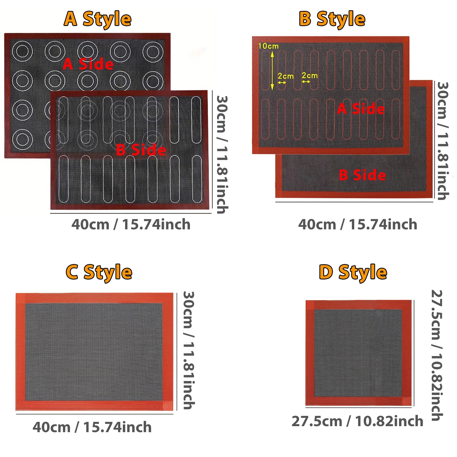 Silicone Baking Mat Perforated Non-Stick Oven Liner for Cookies & Macarons