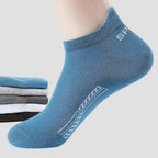 5 Pairs Men Cotton Ankle Socks Breathable Sports Mesh Summer Thin UK