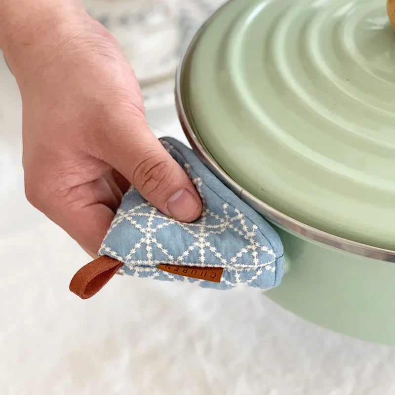Anti-Scald Oven Mitt – Cotton Pot Lid & Microwave Heat Resistant Glove