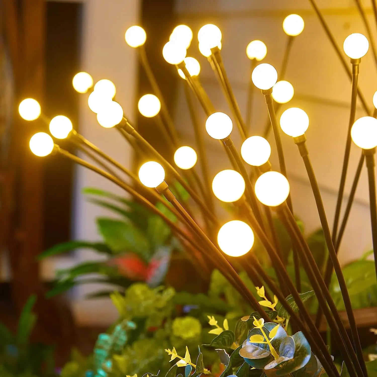 8 LED Solar Firefly Garden Lights for Outdoor Pathway Decor