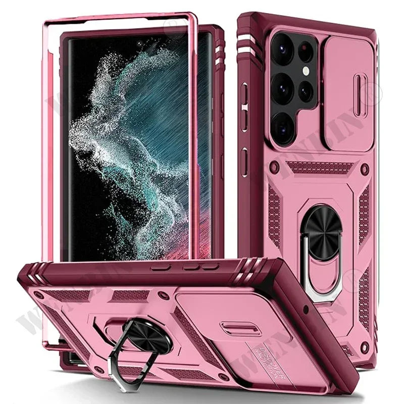 Heavy Duty Kickstand Case for Samsung Galaxy S23 S24 S25 S26