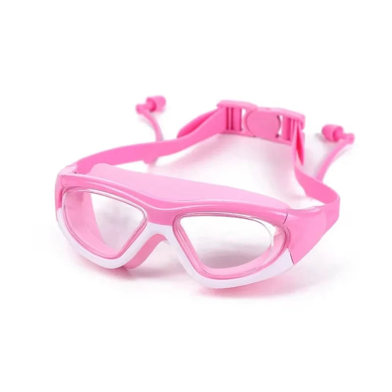 Kids Swimming Goggles Anti-Fog Waterproof Large Frame