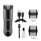 Men's Body Trimmer Electric Groin Groomer Ceramic Blade Wet/Dry