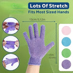 Colourful Exfoliating Bath Gloves Double Sided Spa & Shower Body Scrub